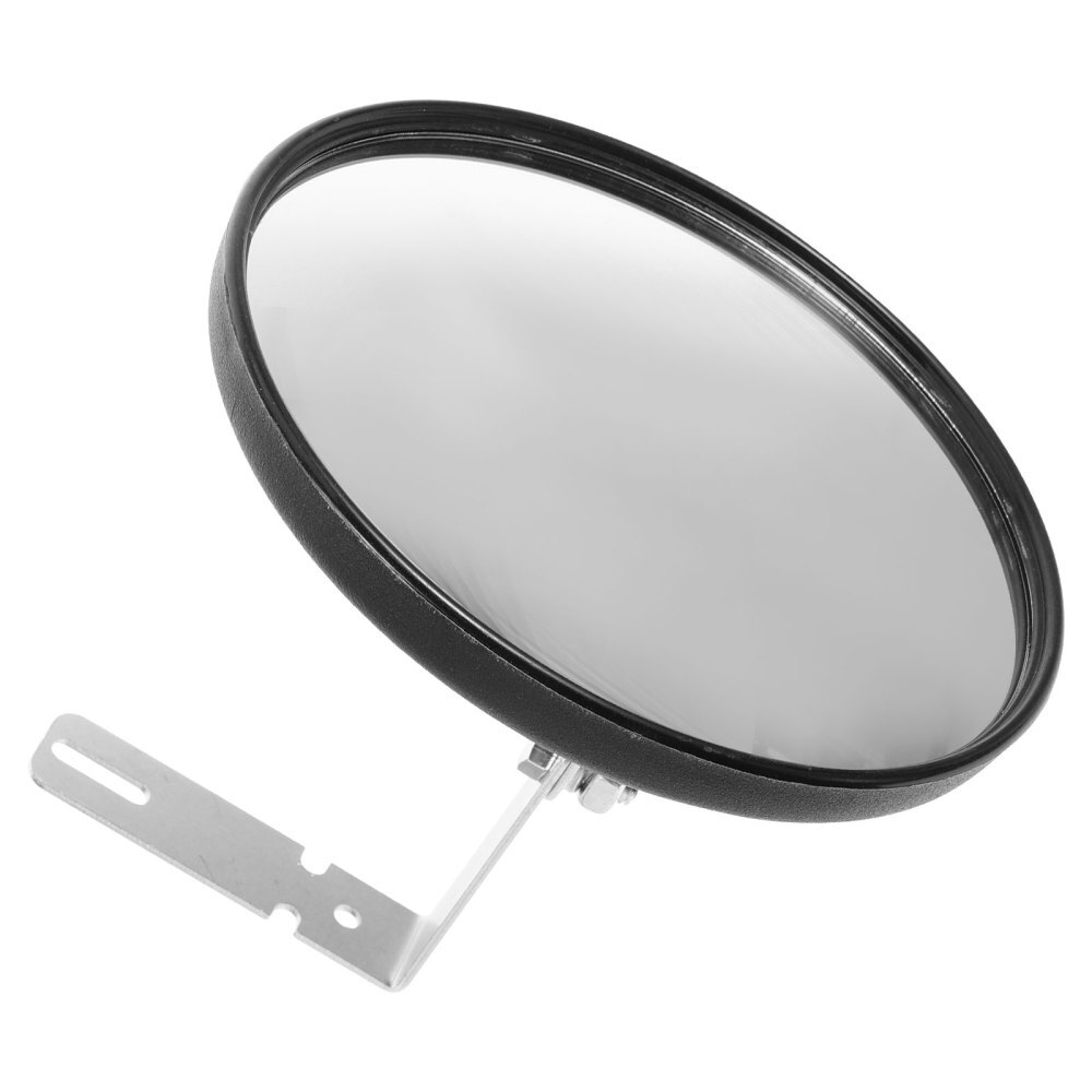 Security Mirror Corner Supermarket Surveillance Road Wide Angle View Garage