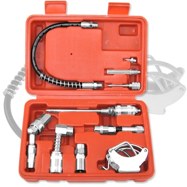 Aid Kit Fittings Grease Gun Lubrication Lube Attachments Needle Flex Hose NEW