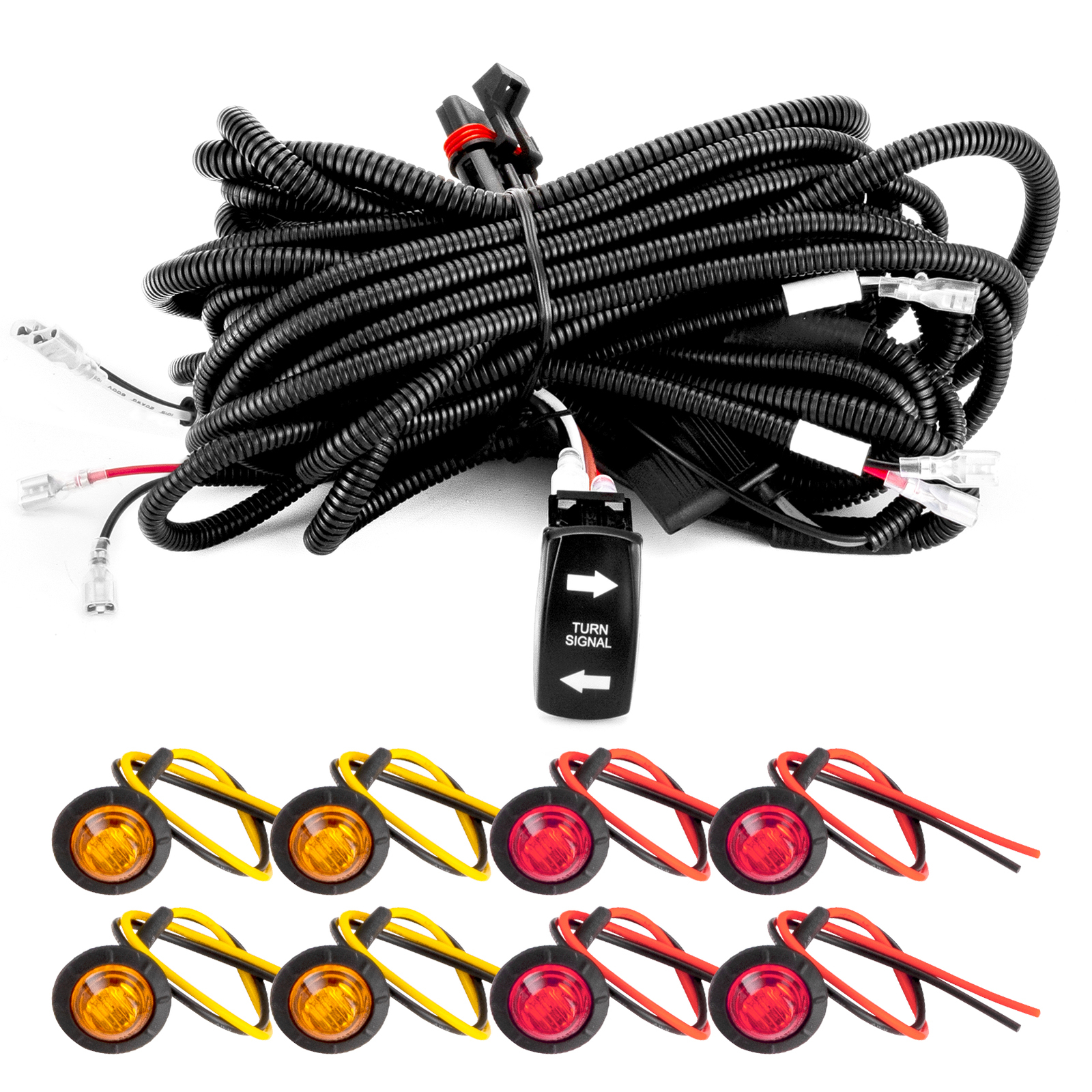 20 AWG Turn Signal Switch Wiring Harness Kit For Polaris RZR PRO XP Pulse Busbar