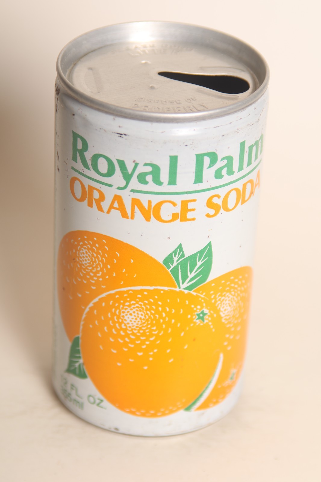 Royal Palm Orange soda can