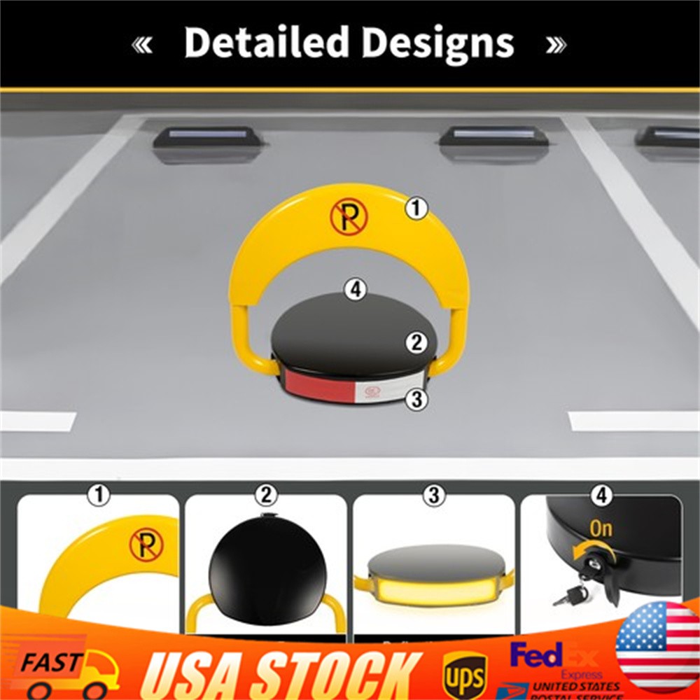 Car Parking Spot Lock Remote Control Foldable Barrier Auto Sensor Anti-Collision