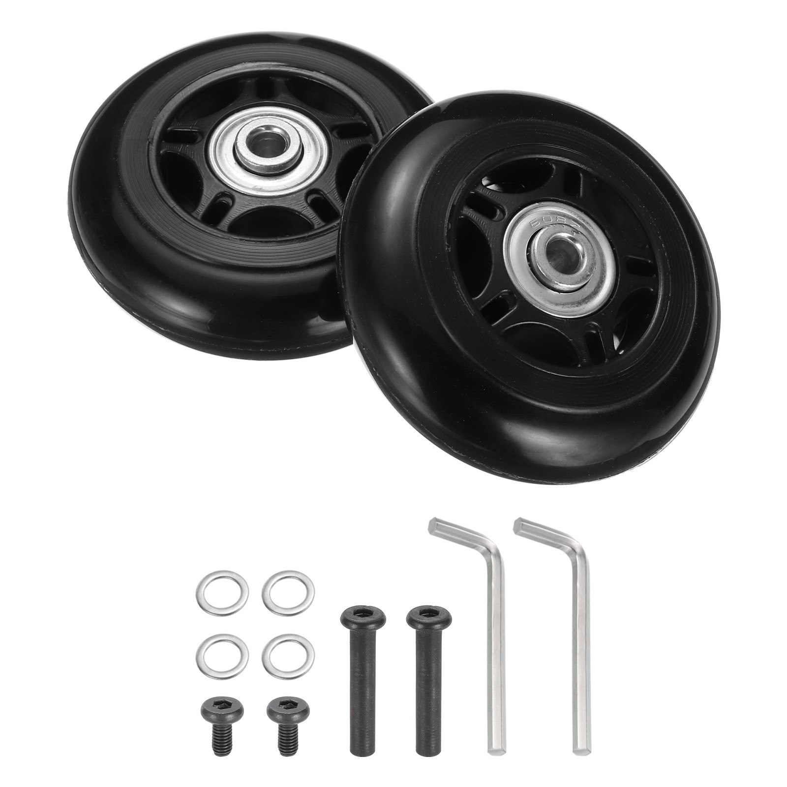 Luggage Wheels Replacement 72 x 24 mm/2.8" x 0.9" for Suitcase
