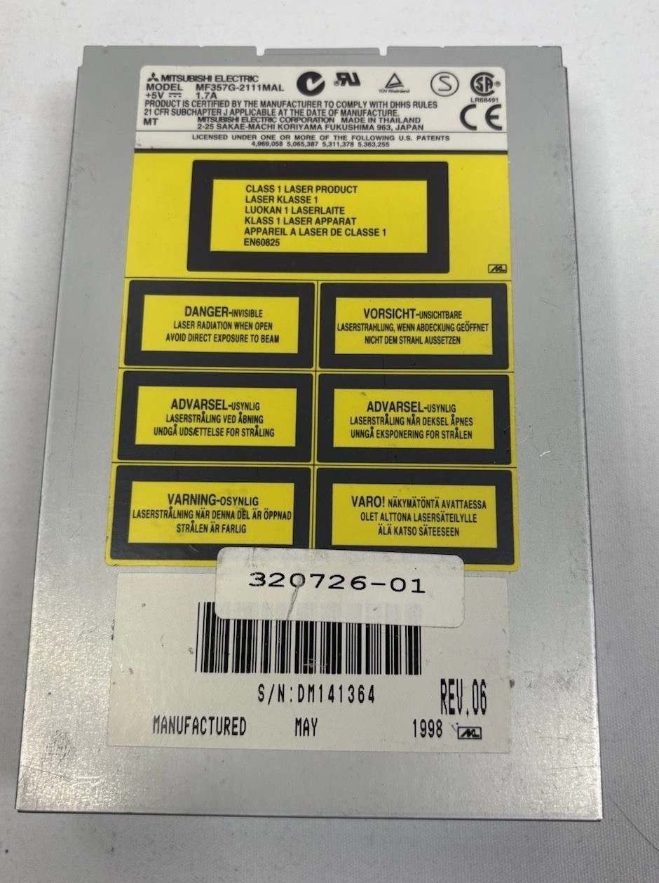 Mitsubishi Electric MF357G-211MA Internal IDE Floppy Disk Drive Untested