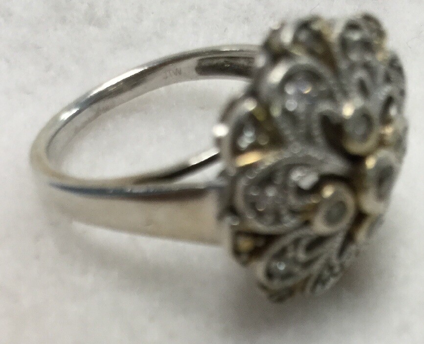 Beautiful Designer Sterling Silver Ring Signed JTW 925
