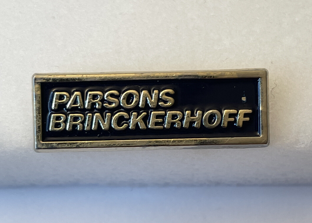Parsons Brinckerhoff Vintage Pin - Tie Tack - Pin Engineering Blue Metal Pinback