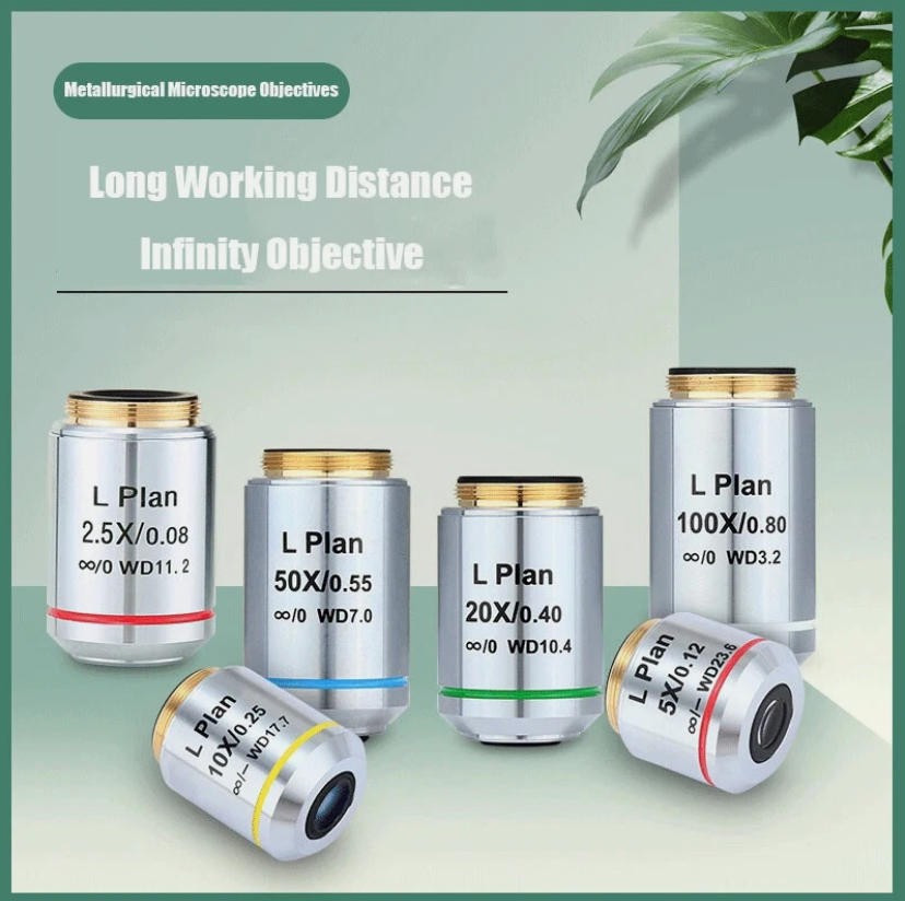 Infinity Long Working Distance Plan Objective Lens for Metallographic Microscope