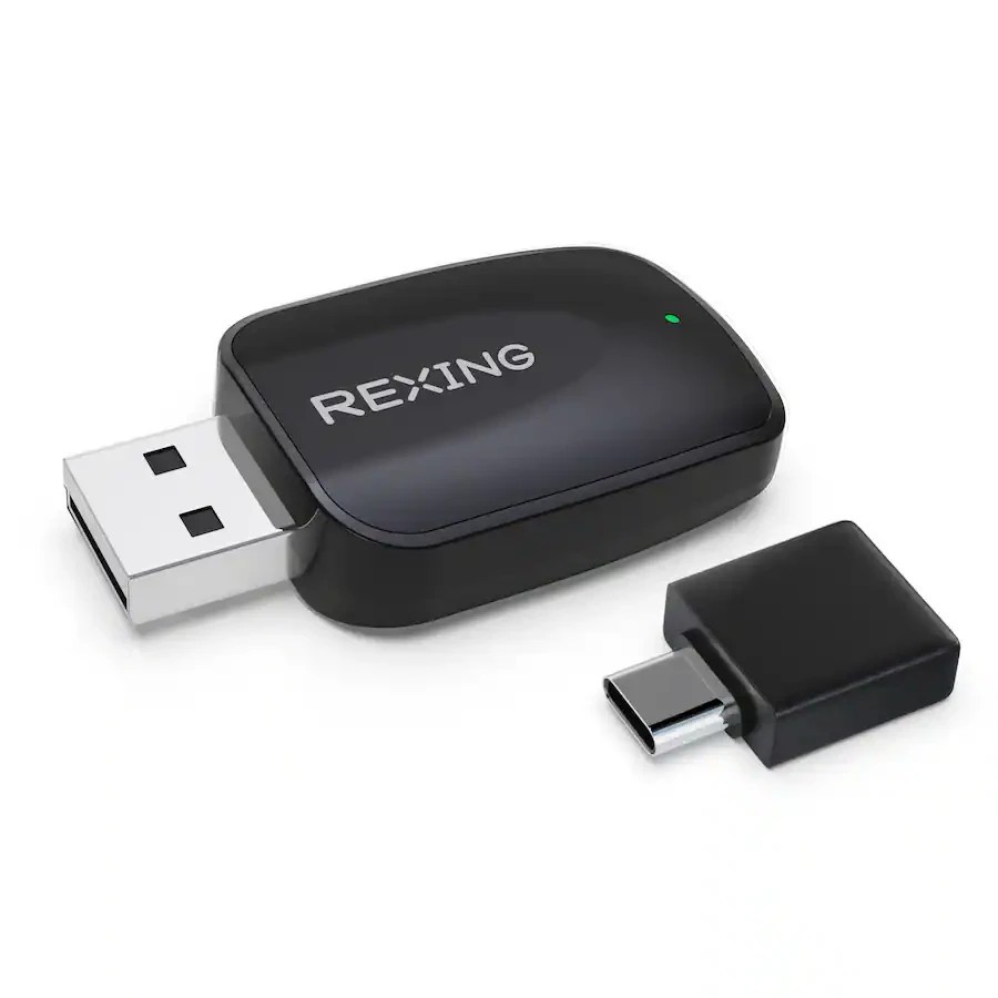 Rexing - CPW-42 Wireless CarPlay & Android Auto Adapter for iPhone and Android