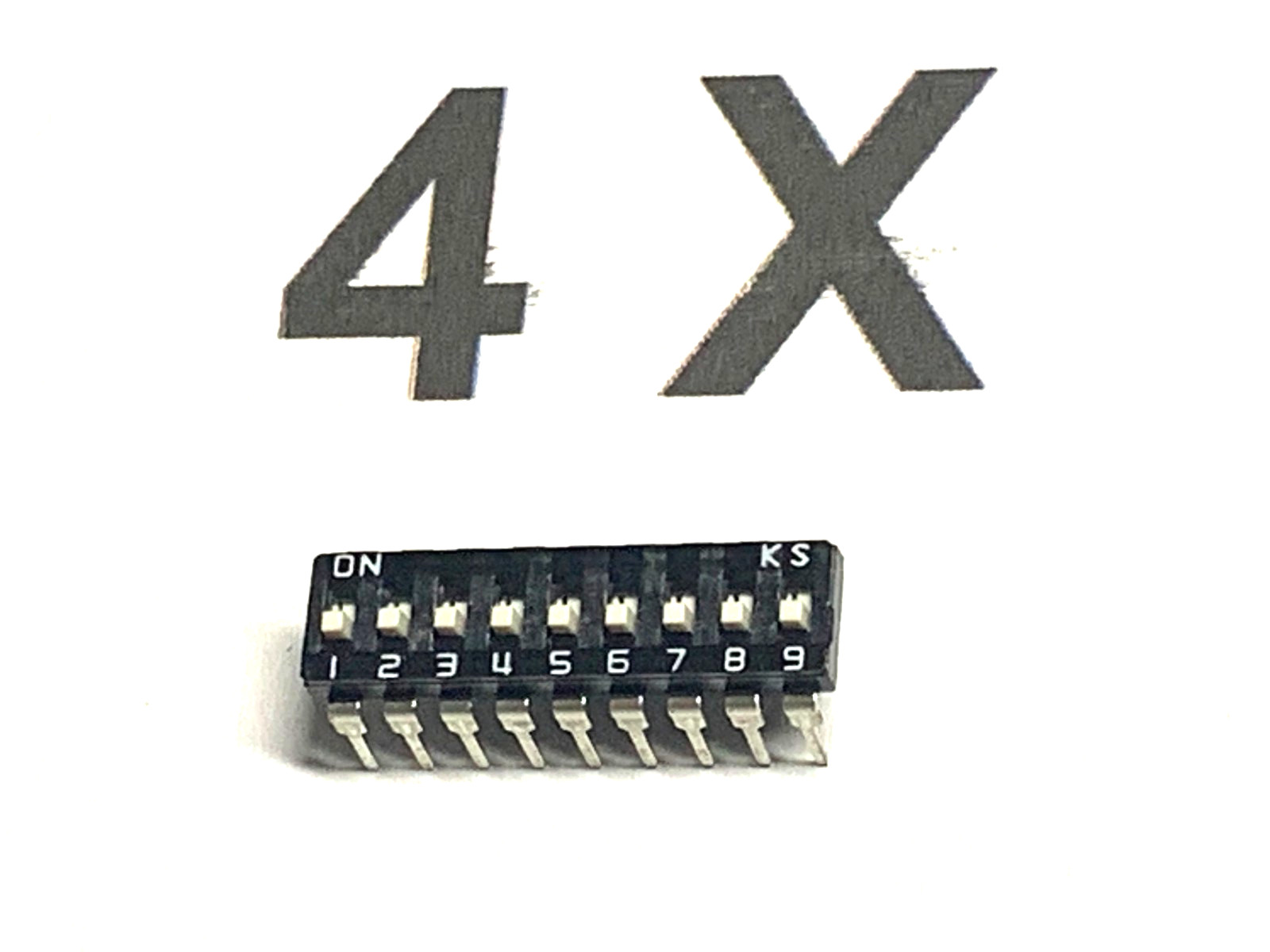 DIP Switch, 9 Pole, SMD, 25mA, 24V, 2.54, CRITTER SWITCH, DBS9108k, 4 Pack