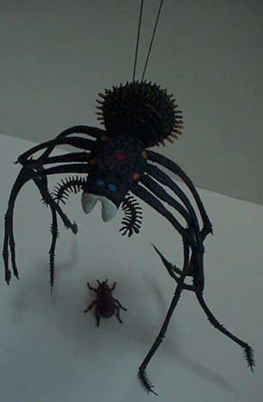 Rubber Black Spider 17" 1970s Bat Vintage