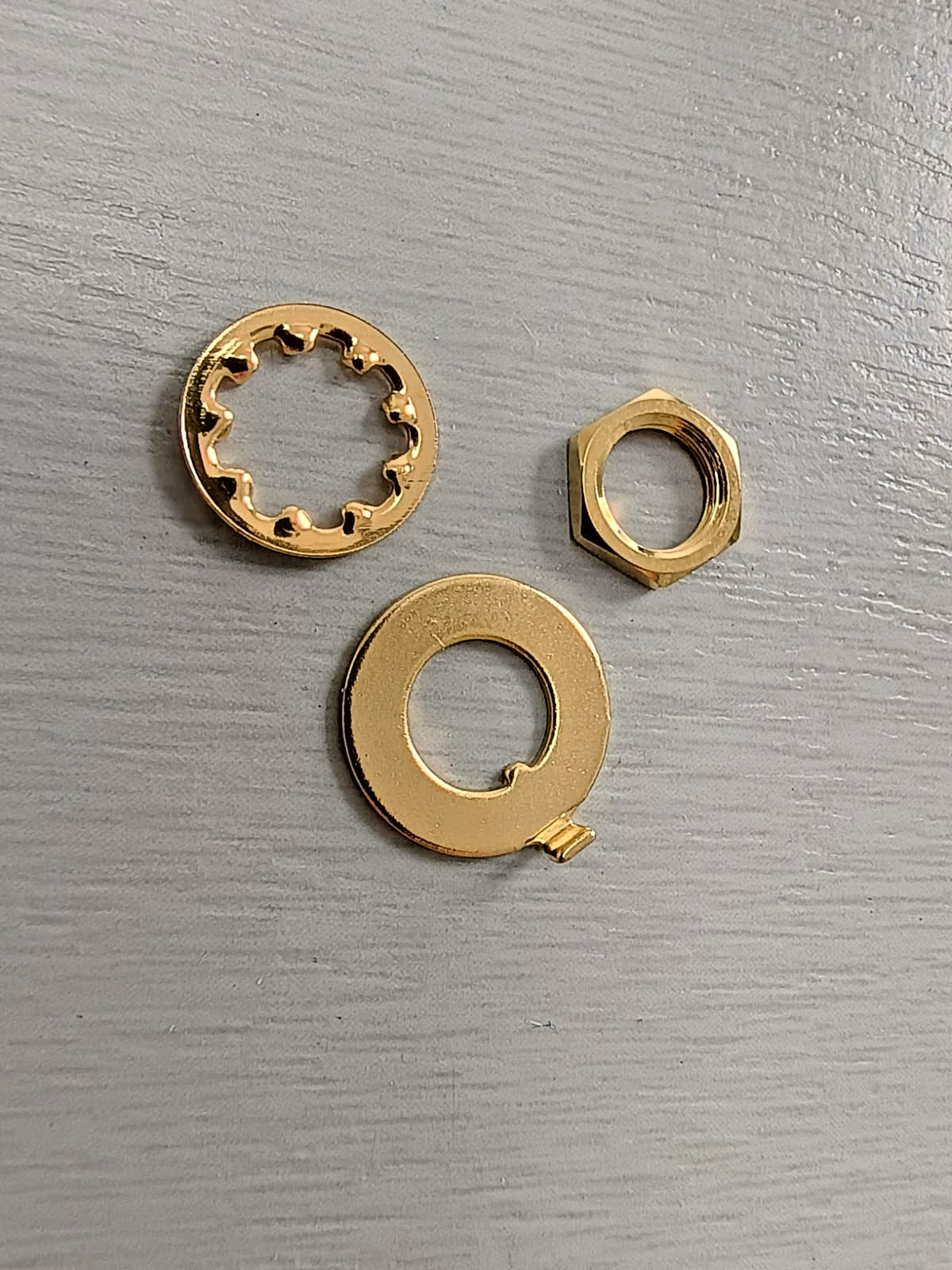 Sustainiac Mini Toggle Switch Nut and Washer Set Gold color