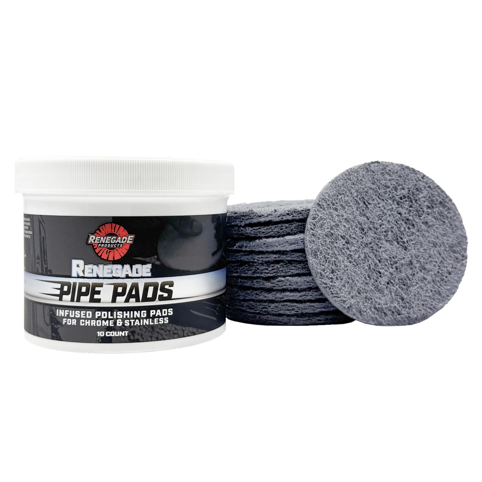 Infused Polishing Pads for Chrome & Stainless Steel Pipes, Exhausts, Wheels