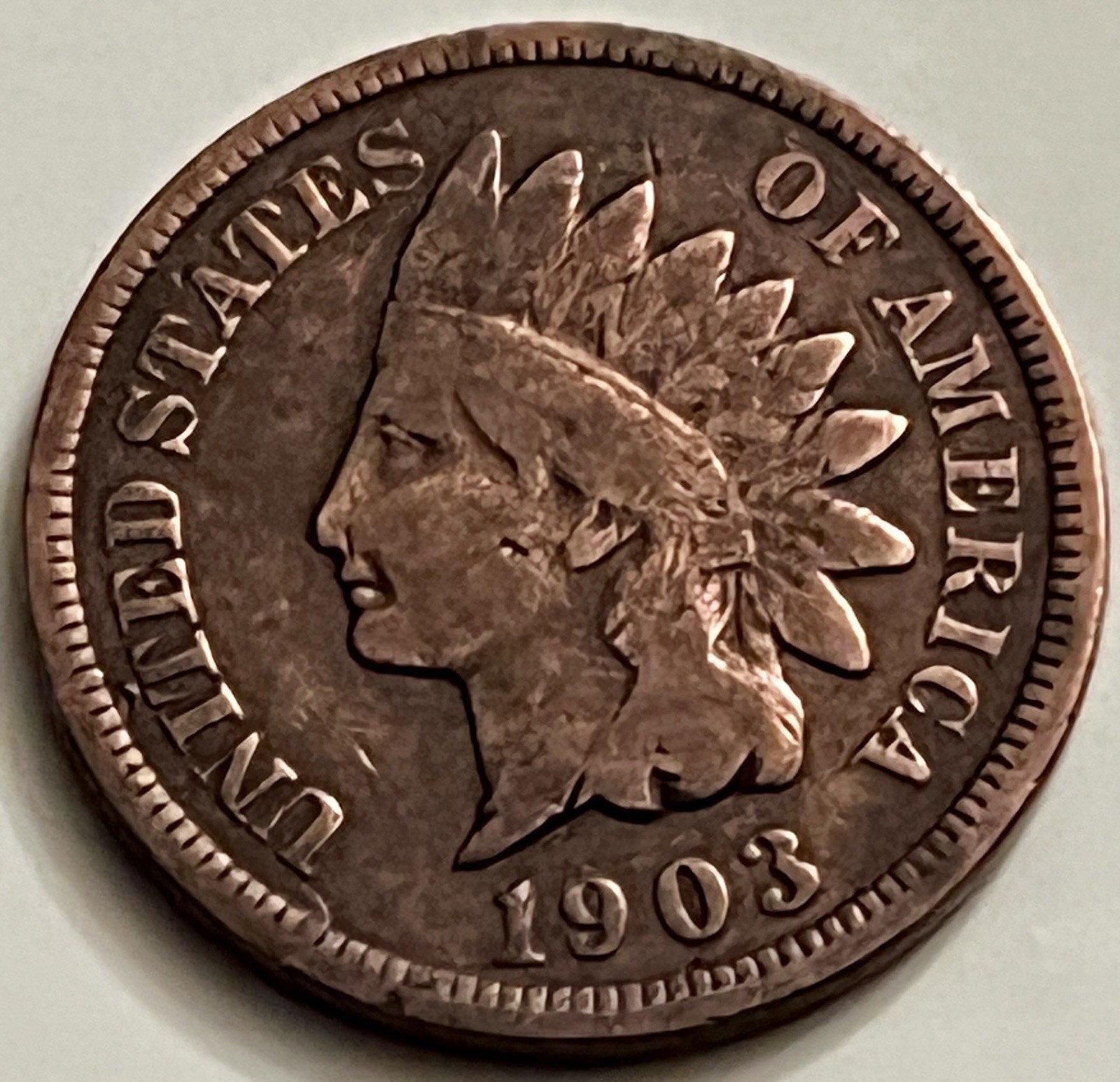 1903 Indian Head Cent Solid Details Nice Reverse Bold Strike BN1313