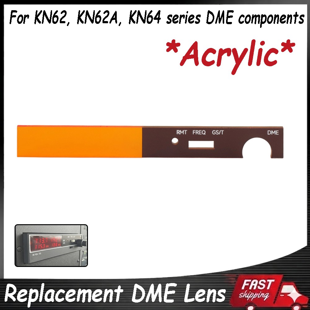 KN62 KN62A KN64 Series DME Display Lens Replace For Bendix King Amber Acrylic