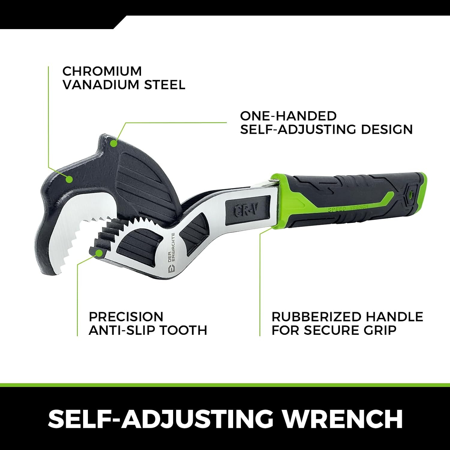 Multi-Function Adjustable Pipe Wrench Set, 2-Piece | Quick Self-Adjusting, Power