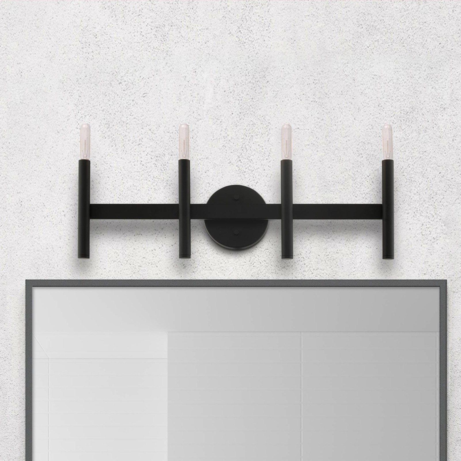 Copenhagen 23 1/2" Wide Black 4-Light Bath Light