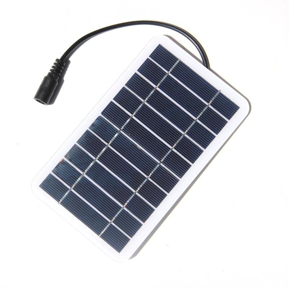 5V 2W Monocrystalline Solar Charger Panel DC5521 Connector for 3.7V Electronics
