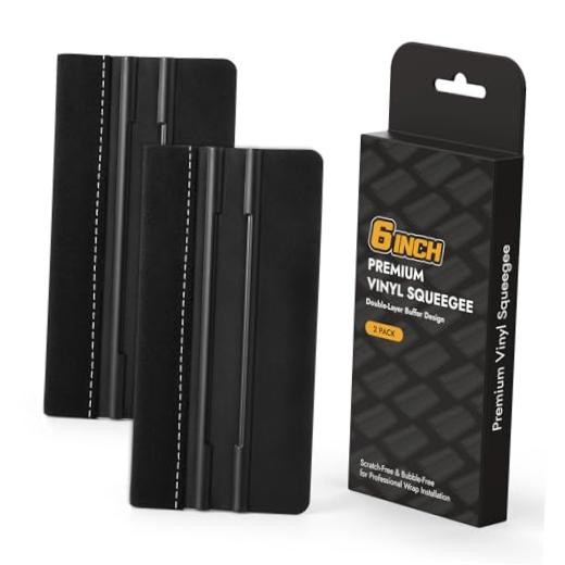 6 Inch Stitched Felt Vinyl Squeegee for Window Tinting - 2 Packs
