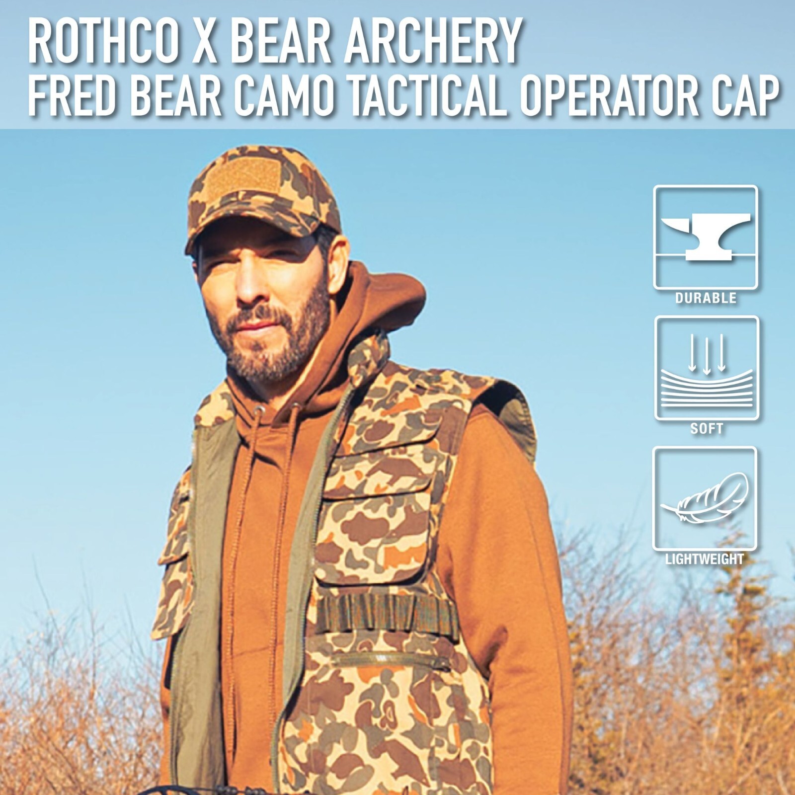 Rothco Tactical Operator Cap Adjustable Military Contractor Hat Army Camo