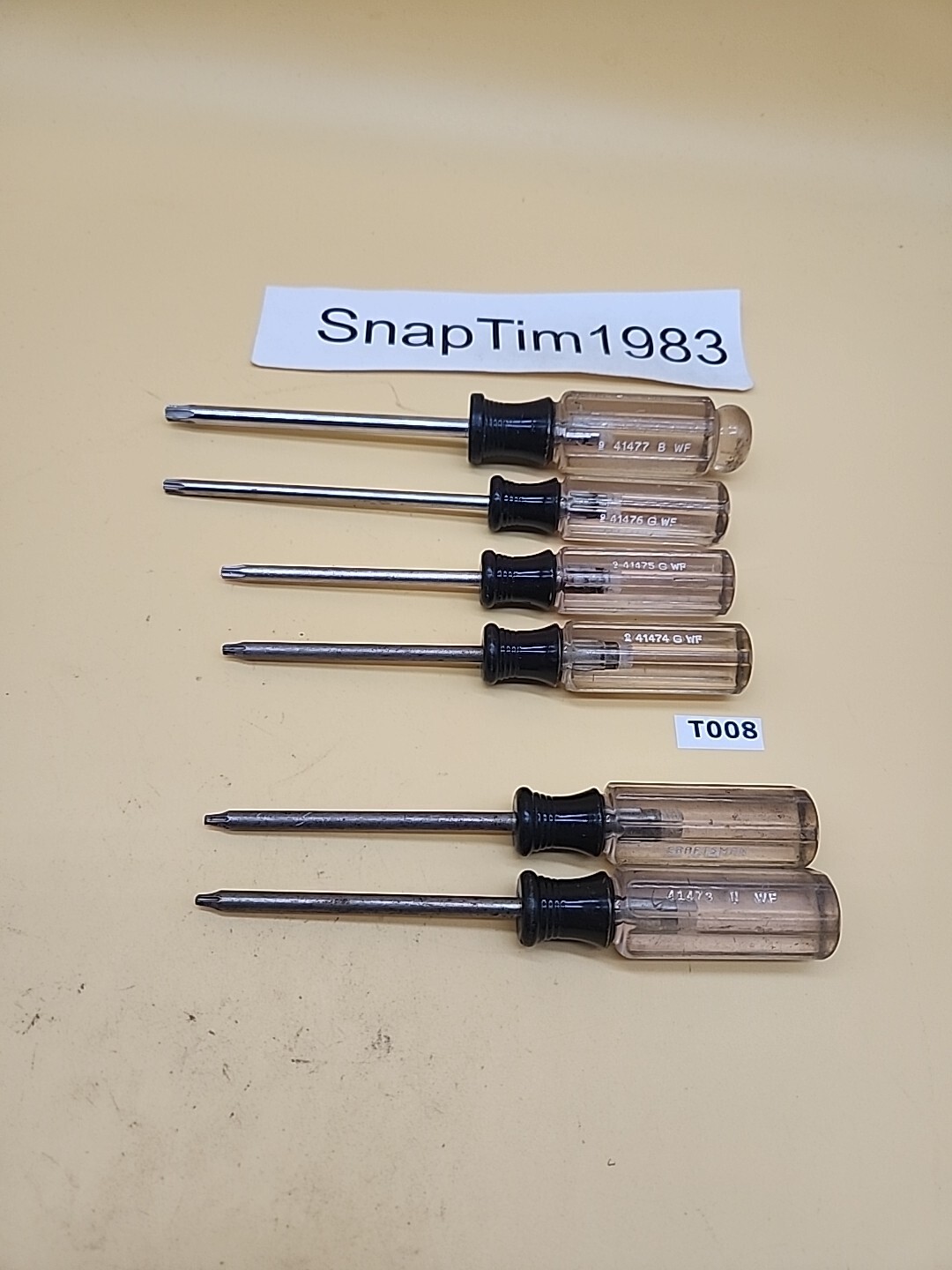 Craftsman  Set 6ea T30 ,T25  T20. T15. T10 Torx 41477 -41473(2ea) USA