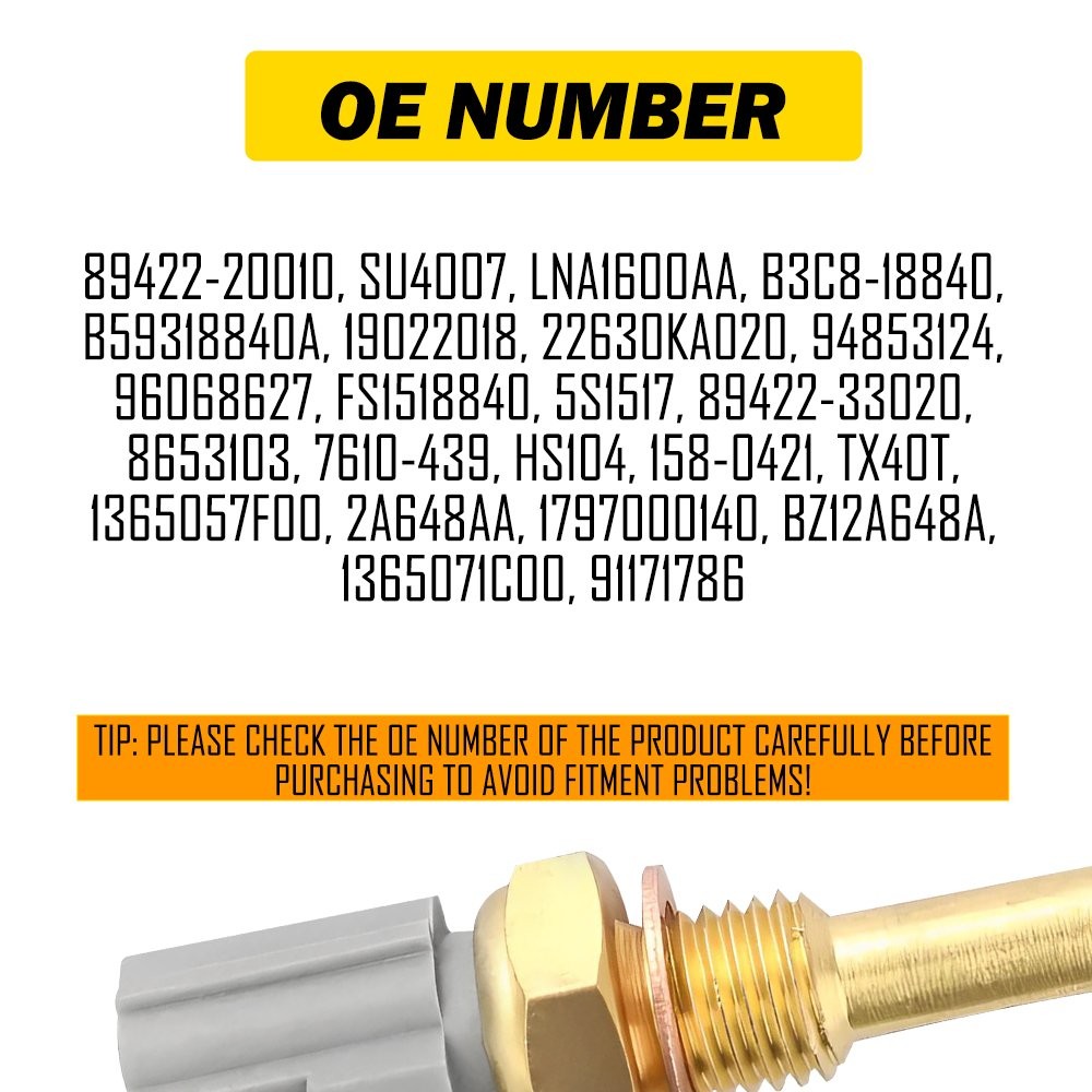 Engine Coolant Temperature Sensor Fit for TOYOTA Camry Corolla Celica Cressida