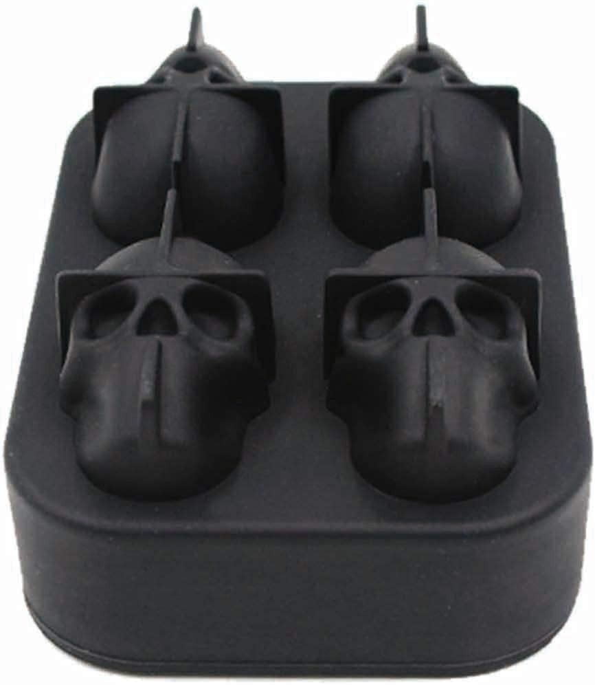 3D Skull Silicone Ice Cube Mold - 1.6'' Easy Release Flexible Silicone