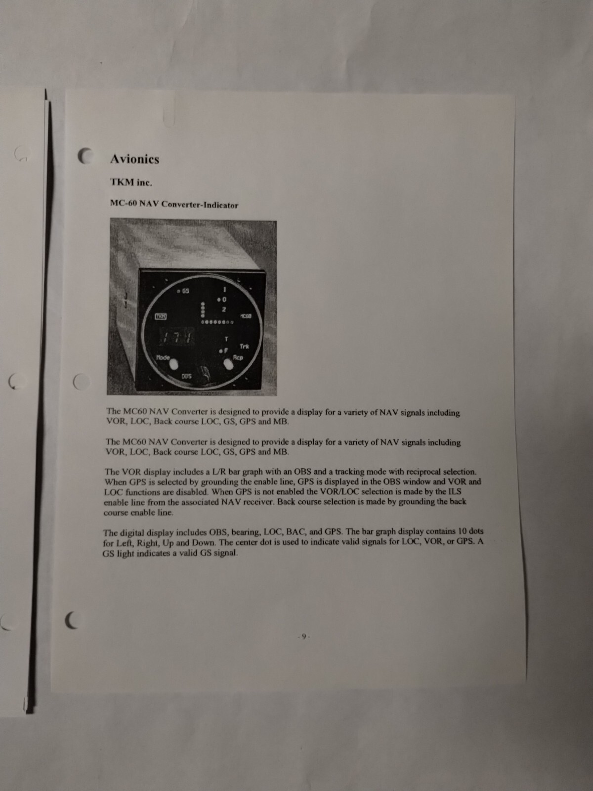 Michel MC60 NAV Converter Operation/ Installation Manual-Copy