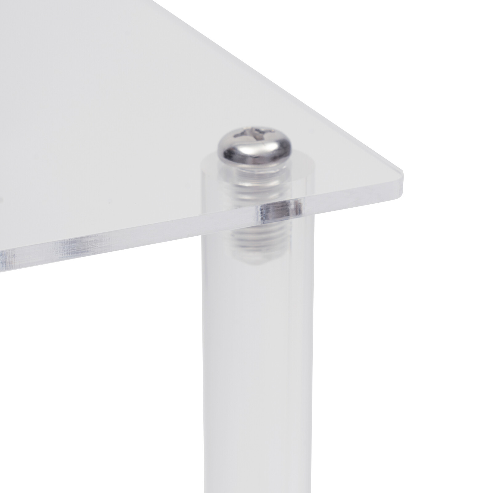 Acrylic Narrow Side Table 7" Wide Skinny Nightstand/Bedside Slim Small End Table