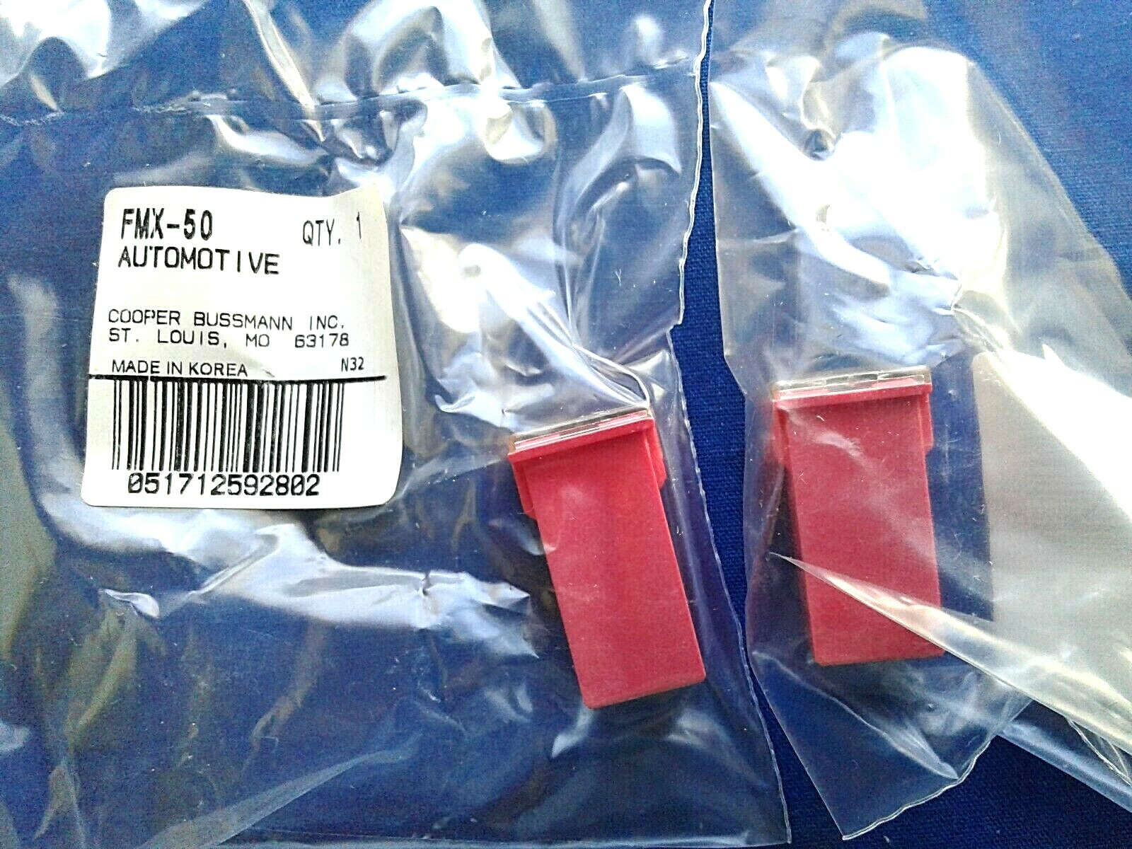 Buss 50 Amp Female Maxi Fuse (Red) # FMX-50 Set of 2