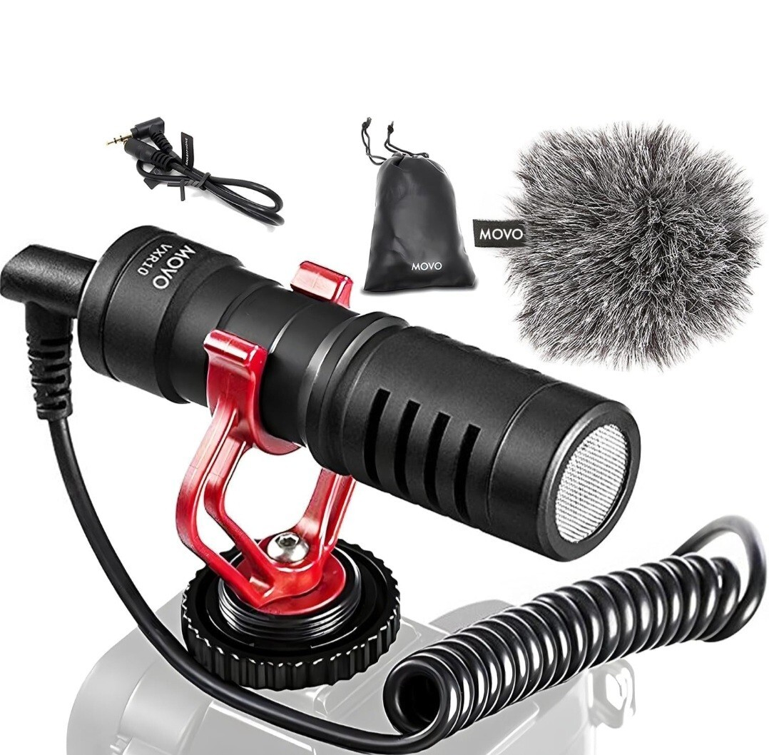 Movo VXR10 Universal Video Microphone - Black Shock Mount NEW - NO BOX