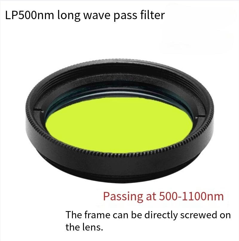 LP500 Longpass Filter OD3 Block 400-500nm High T 500-1100nm OpticalGlass M25-M77