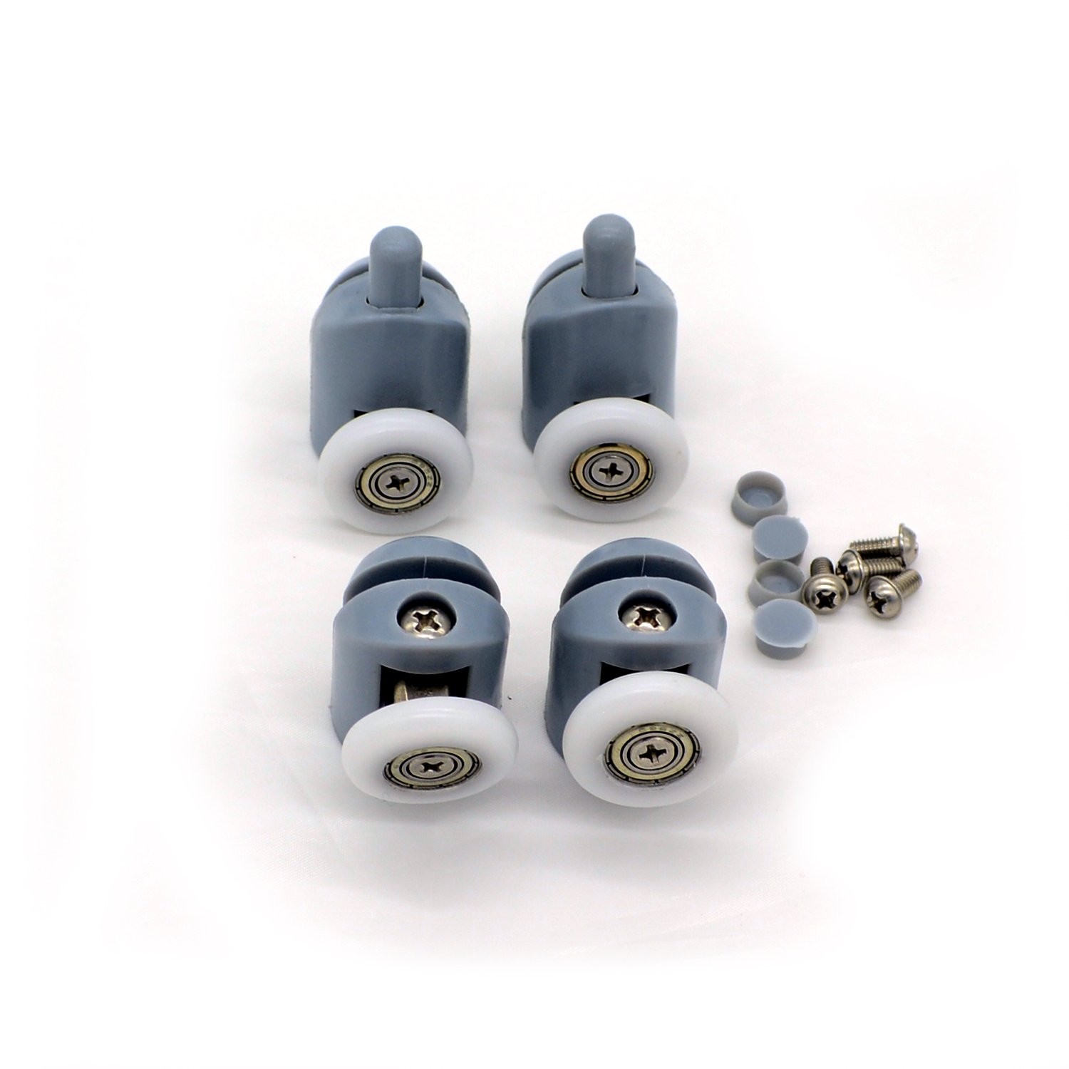 Shower Door Rollers Set, 8 Pack 23mm Wheels for DIY Replacement (4 Upper, 4 L...