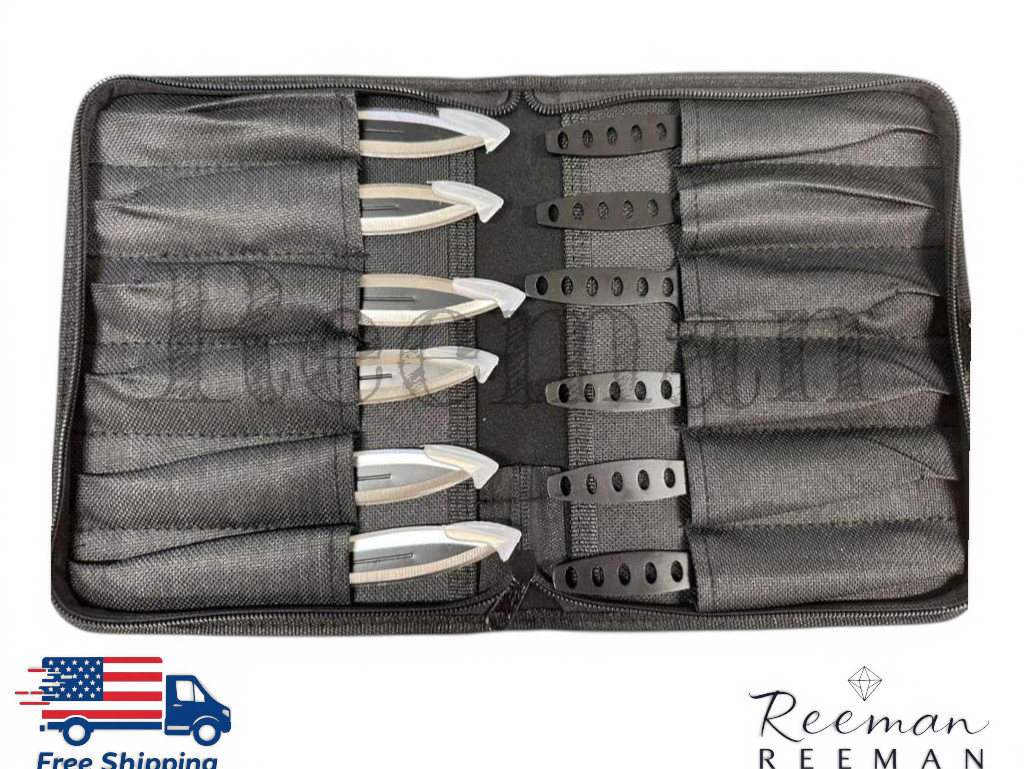 Throwing Knife Tactical Ninja Fixed Blade Ninjutsu Kunai Combat Set 12 pcs 6"