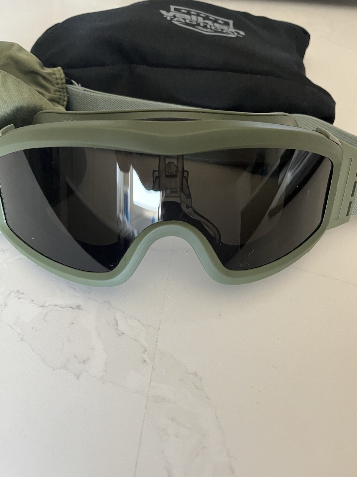 Tango Thermal Airsoft Goggles in Olive with a smoke lens and Replacement Lenses