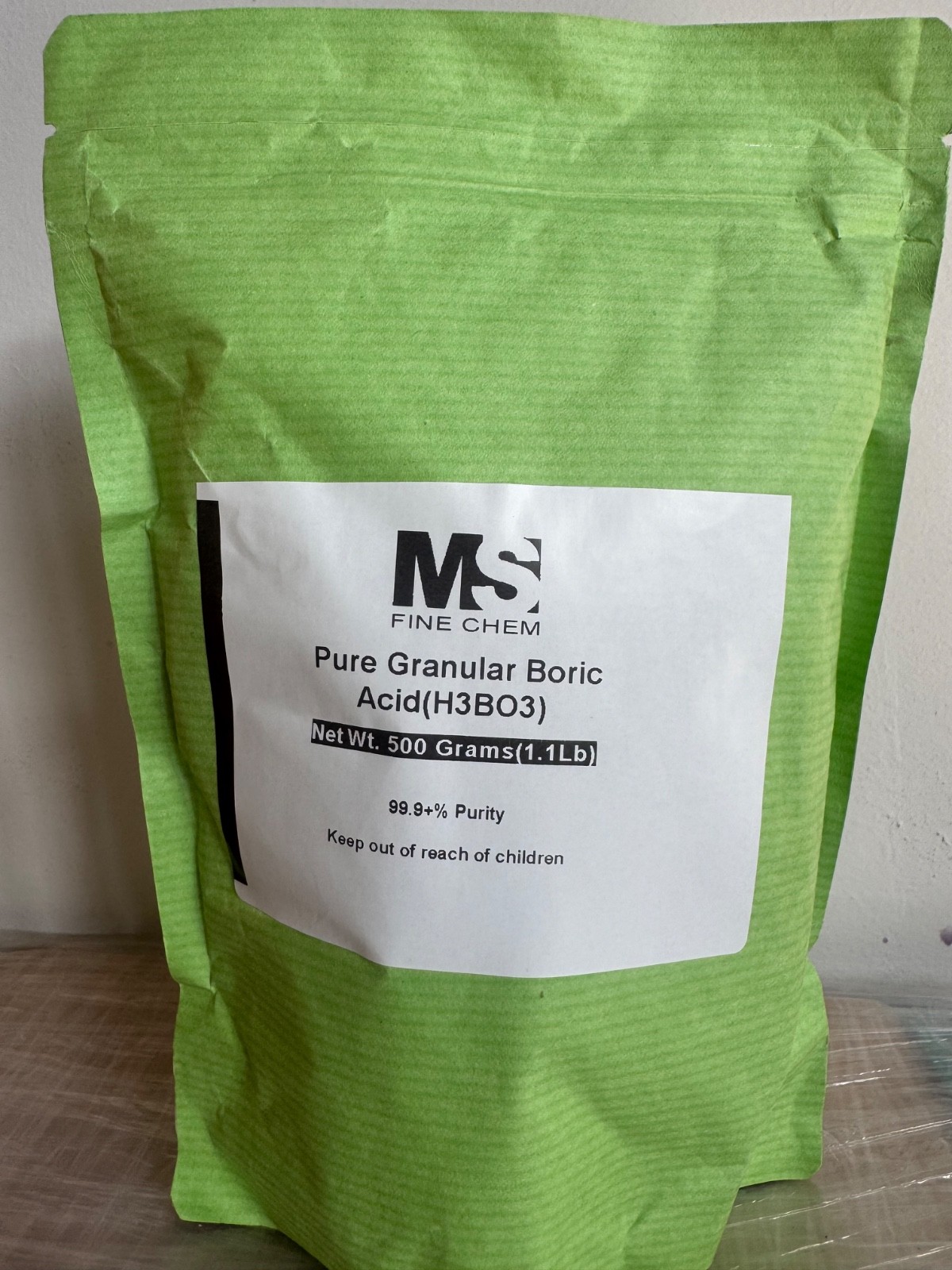 Boric Acid Pure Fine Granular Powder - 500 grams