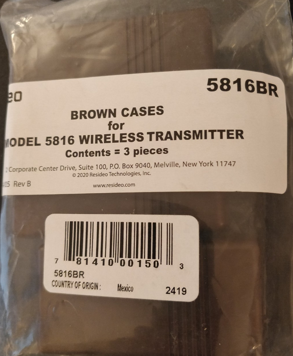 Honeywell 5816BR Brown Cases  (3 pack)  for 5816WMWH CASES ONLY 5816 brown cases