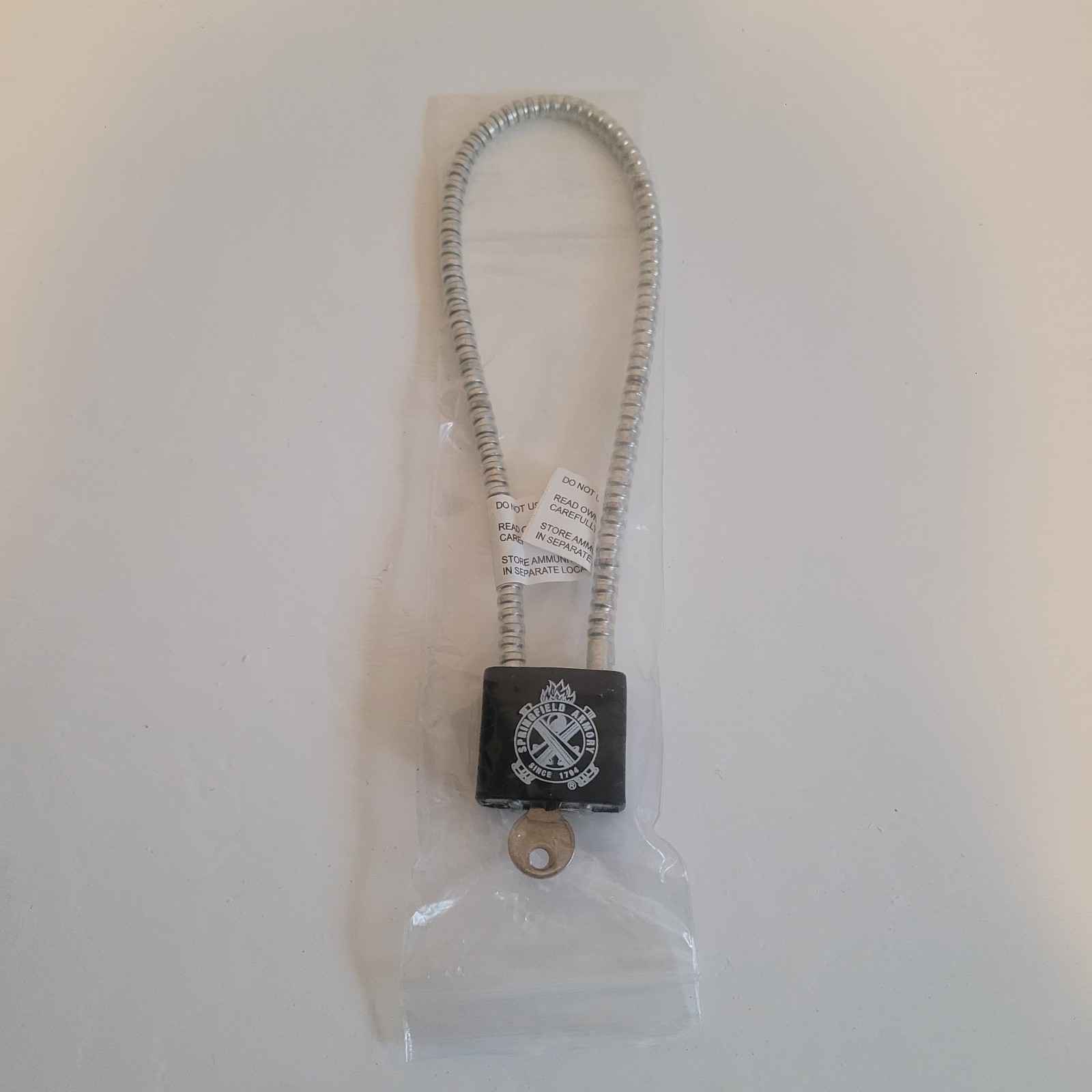 Springfield Armory Gun Lock Firearm Gun Safety Cable Lock 7" w/ 1 key only