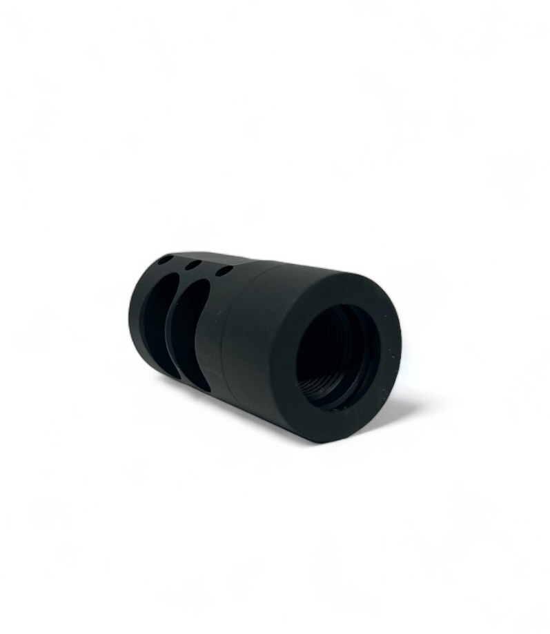 Cub 2 port Self Timing Muzzle Brake 5/8 - 24 By J&A Outdoors