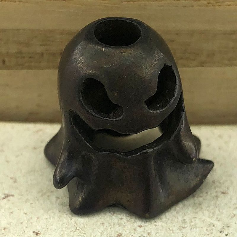 5pcs DIY Black Ghost Pendant Brass EDC Knife Beads Lanyard Pendants Key Rings