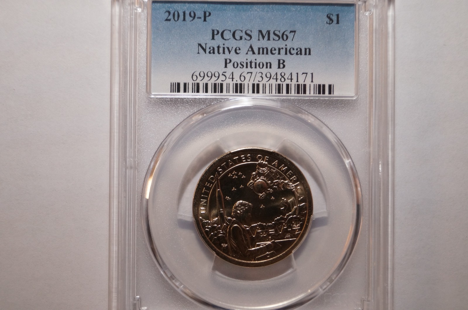 2019-P NATIVE AMERICAN DOLLAR POSITION B GRADED PCGS MS67