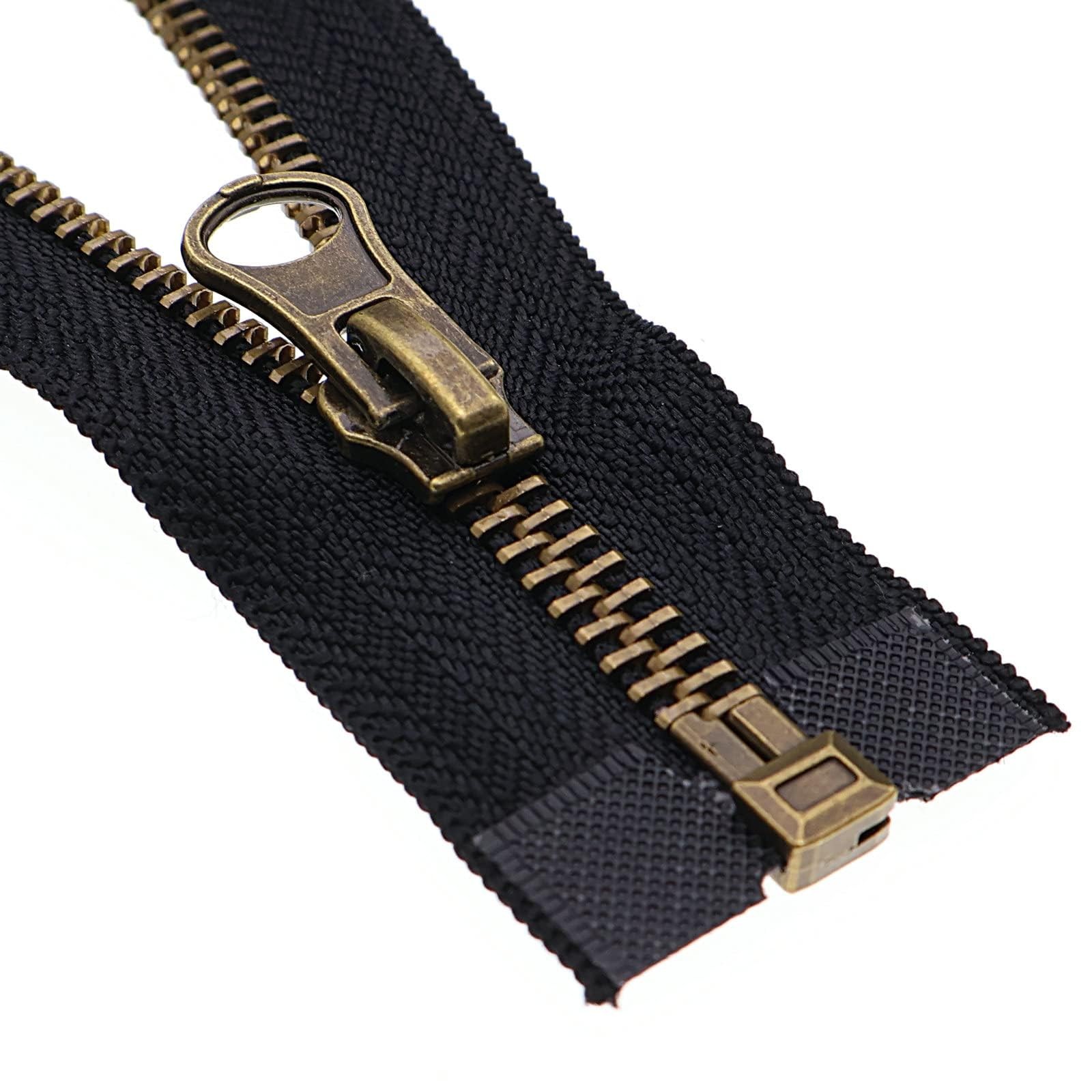 2pcs 5 25 Inch Metal Zippers for Jackets Sewing Coats Crafts Antique Brass Se...