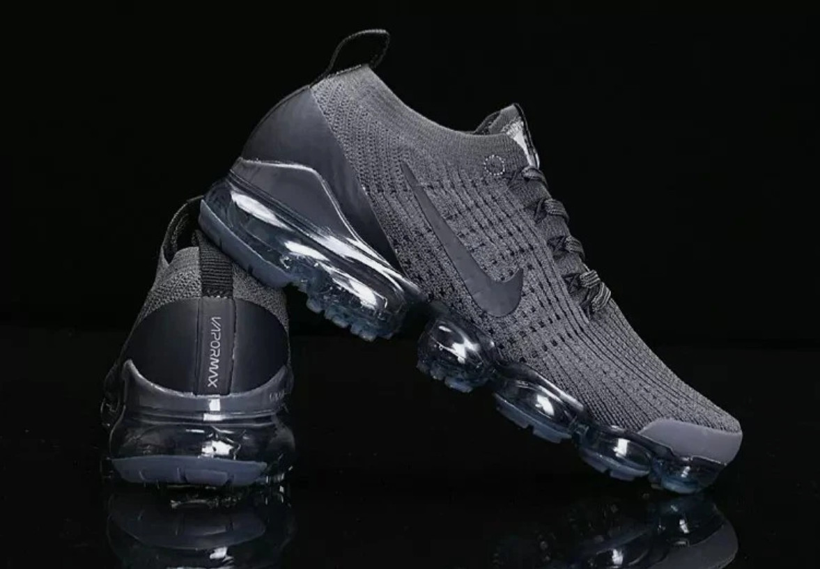 Nike Air VaporMax Flyknit 3 Grey Black Men's Air Cushion Shoes Size 8-11