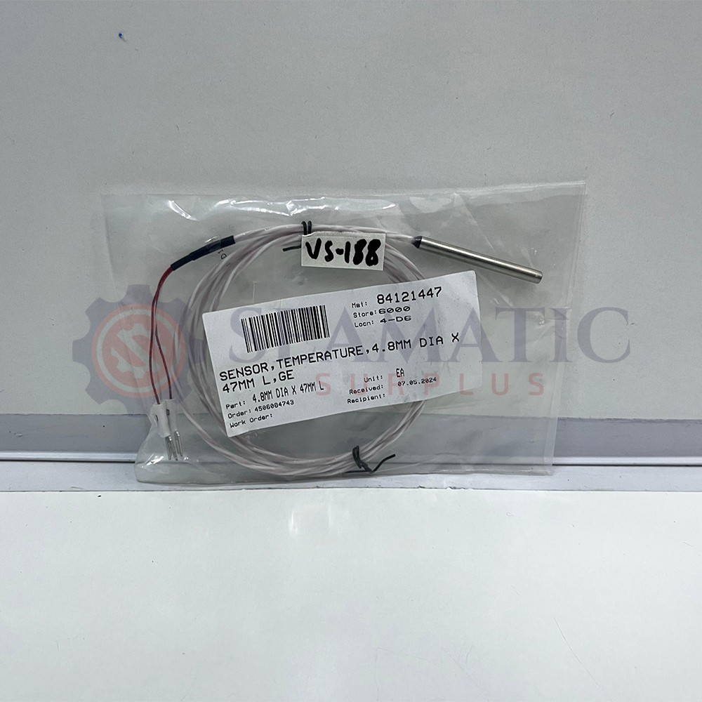 LOT OF 6 PC X NEW TEMPERATURE SENSOR , 4.8MM DIA X 47MM L,GE , VS#188