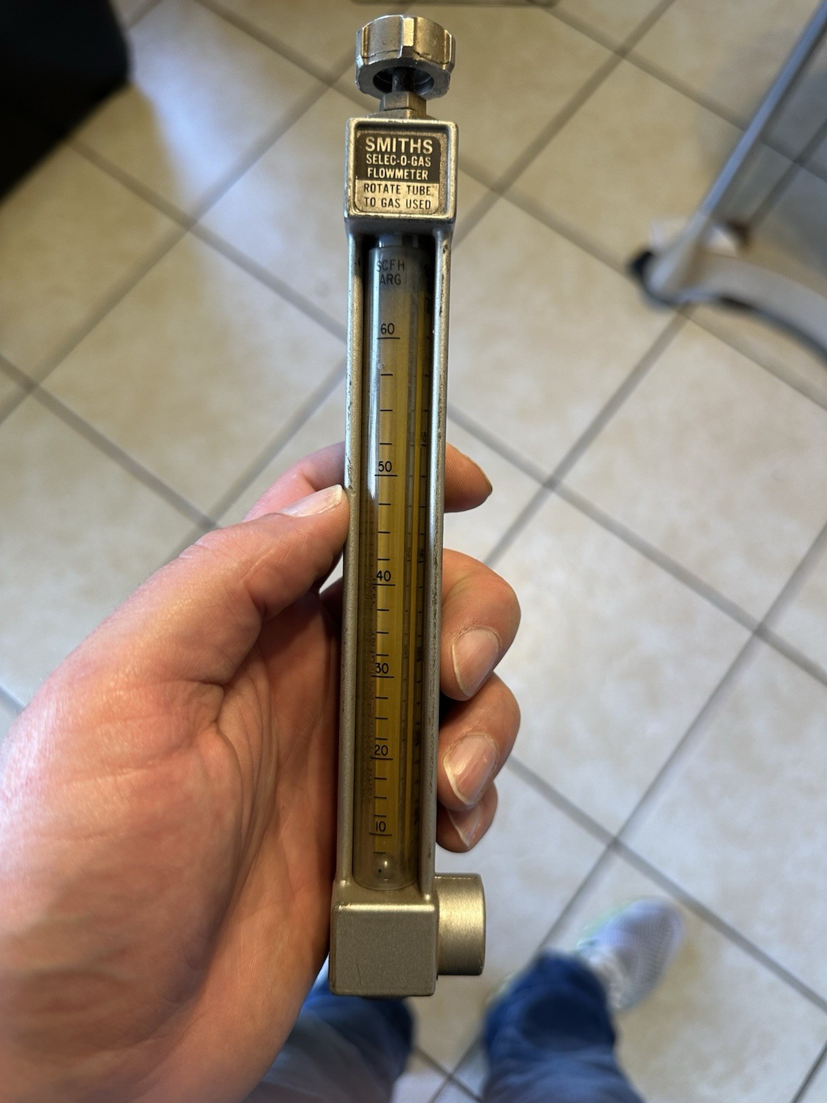 Smith’s Select-o-gas Flow meter p/n 3492-1