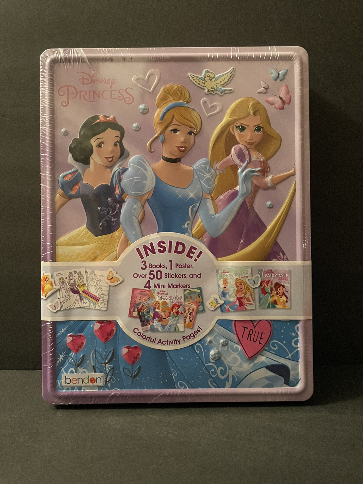New Disney Princess Colorful Activity Set Book Poster Stickers Markers New