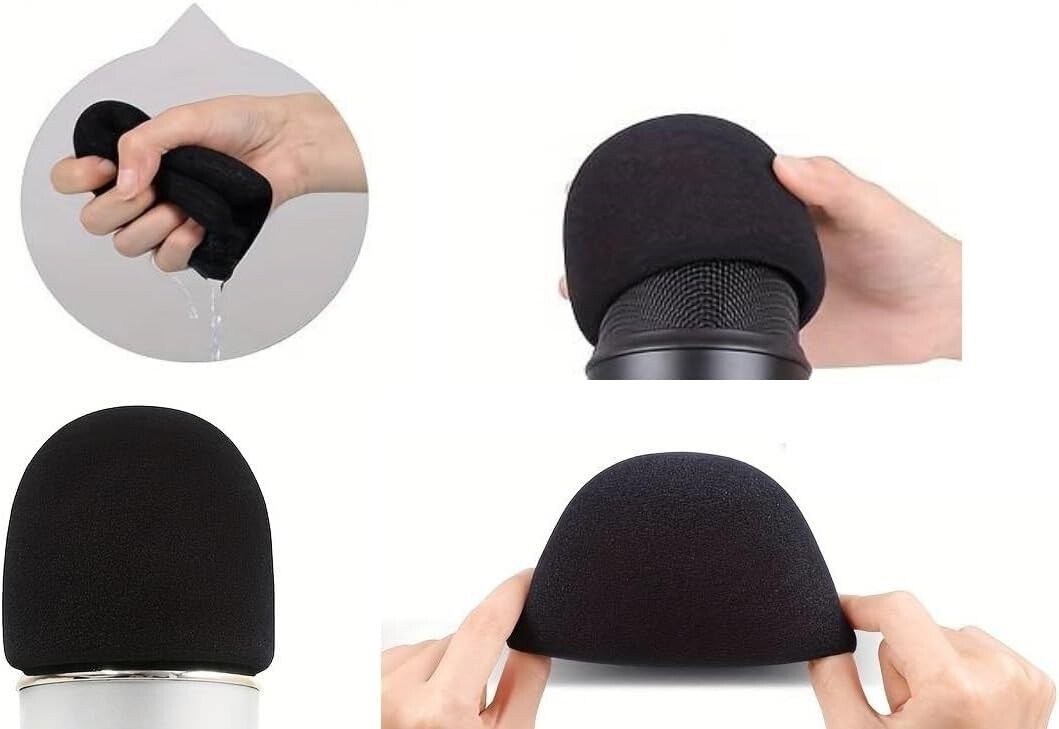 2 x Pop Screen Compatible with Blue Yeti Microphone Microphone Filter Foam Wind