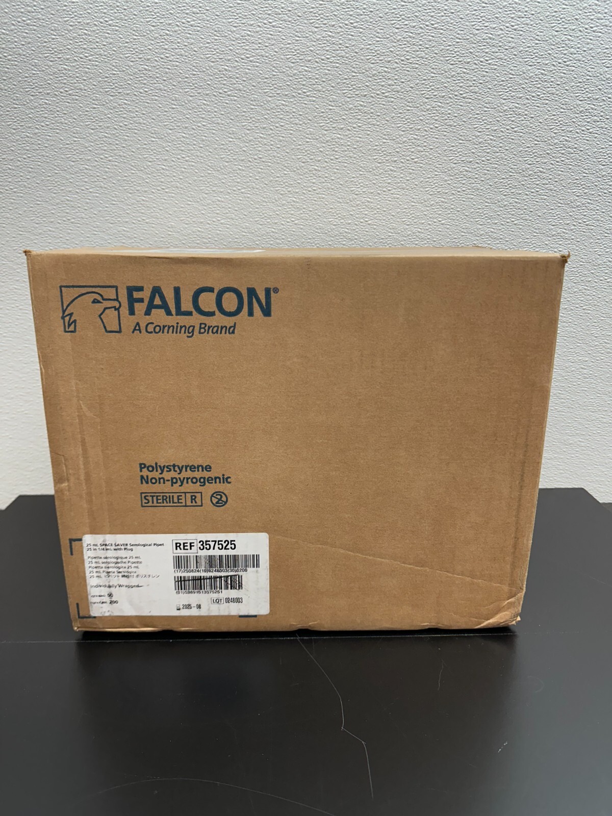 Corning Falcon REF 357525 25 mL Serological Pipet Space Saver 0.25 Case