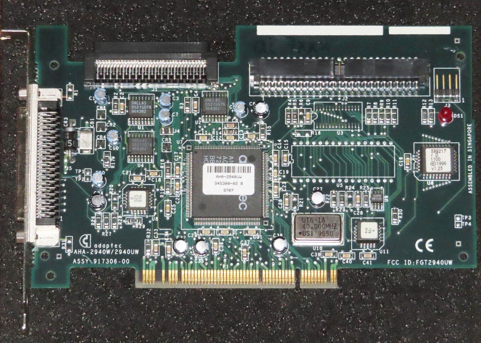 Adaptec AHA-2940UW PCI SCSI Host Adapter Card — Tested — Perfect
