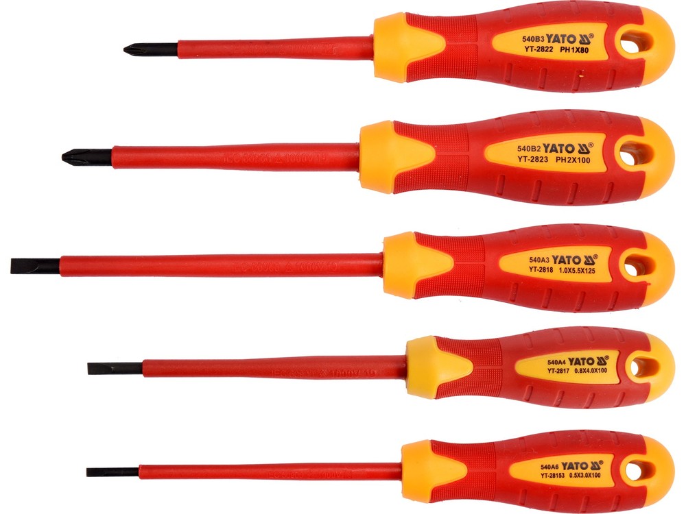 Yato Electricians Screwdriver Set VDE 1000V 5pc YT-2827