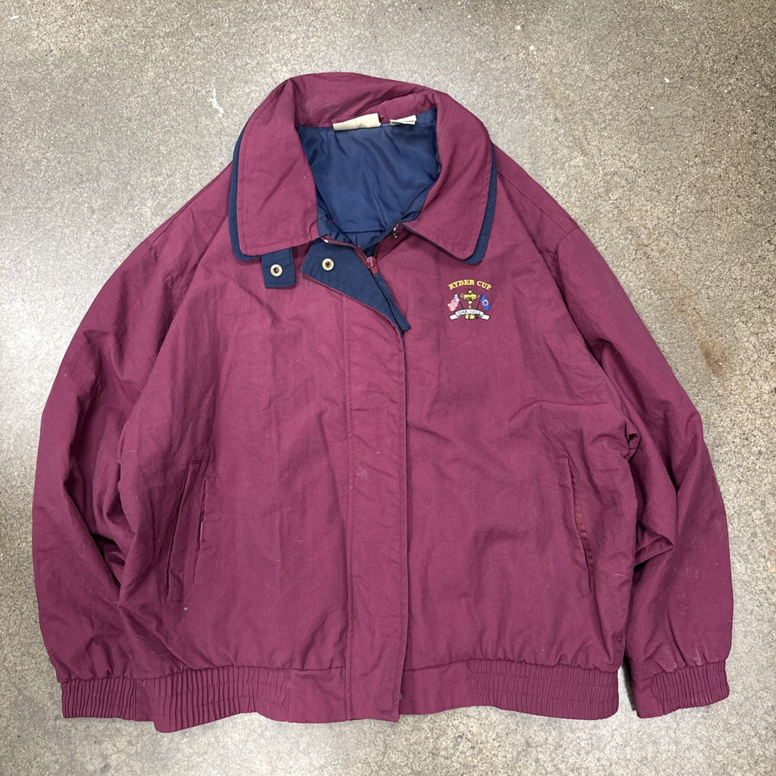 VTG Ryder Cup Oak Hill Jacket Navy Men’s Medium PGA Golf 90s Windbreaker 1995