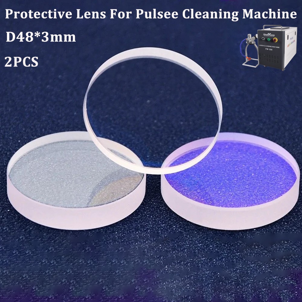 2PCS D48*3mm Protective Lens for Relfar Fiber Laser Cleaning Machine US
